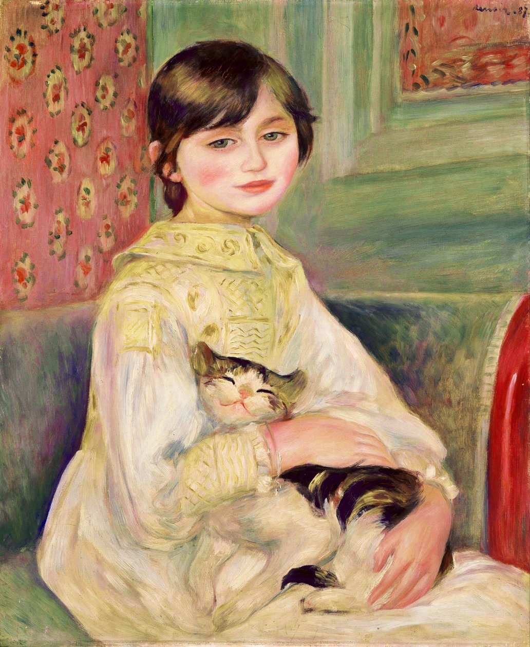 Julie Manet, also known as the Child with a Cat by Pierre-Auguste Renoir