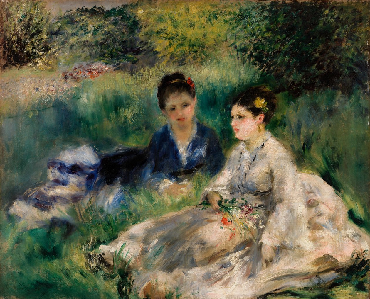 On the Grass by Pierre-Auguste Renoir