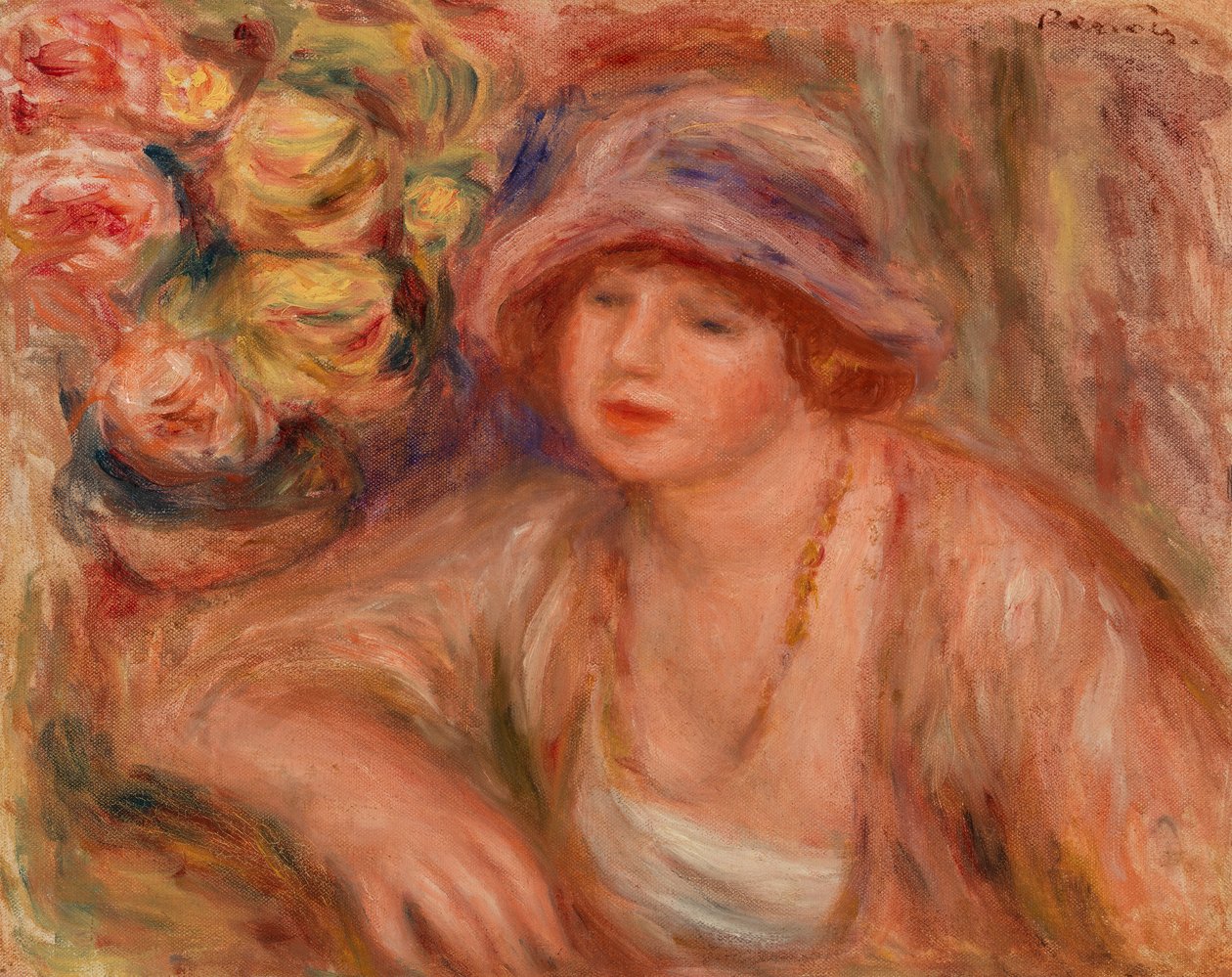 Woman Leaning by Pierre-Auguste Renoir