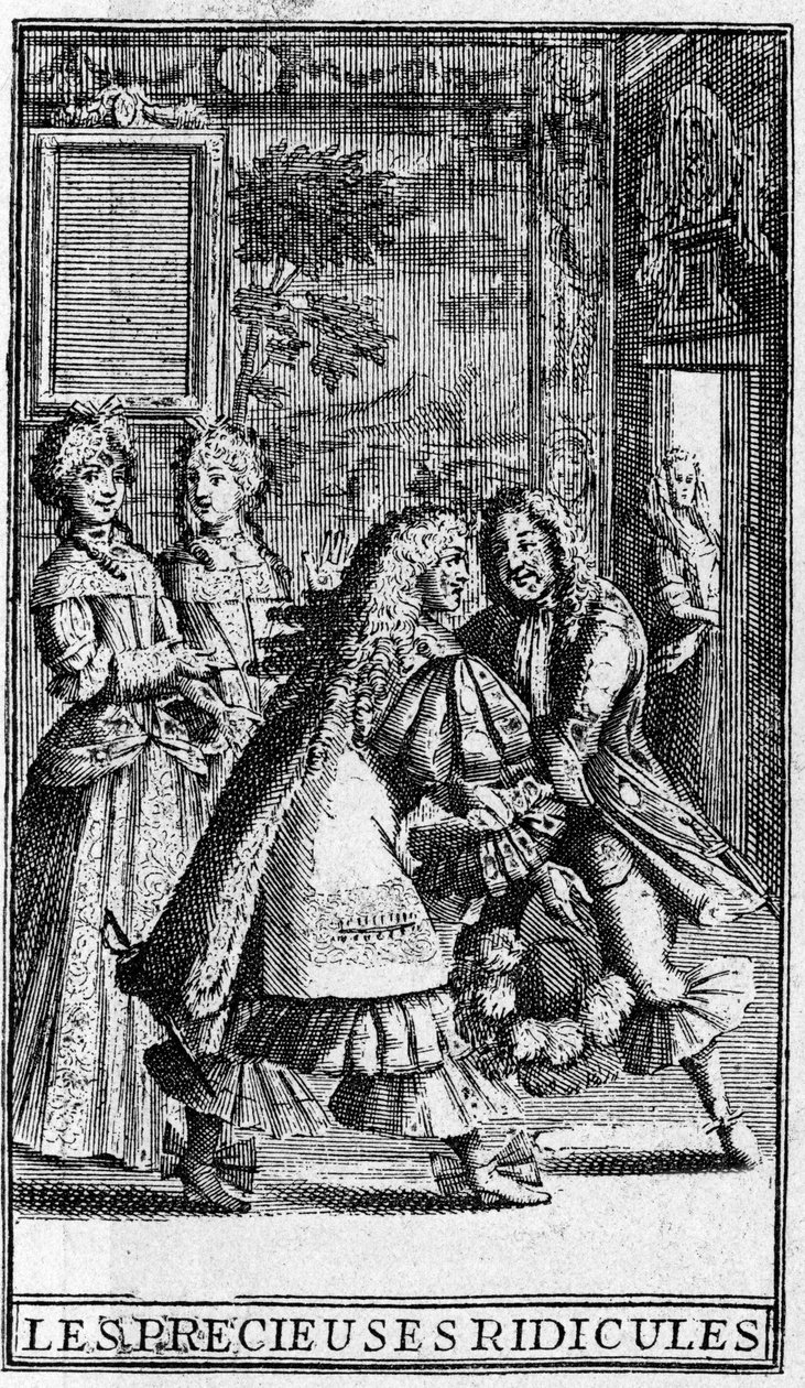 Les Precieuses ridicules de Moliere (Affected Young Ladies) Engravings by Pierre Brissart for the 1682 edition by Pierre (after) Brissart