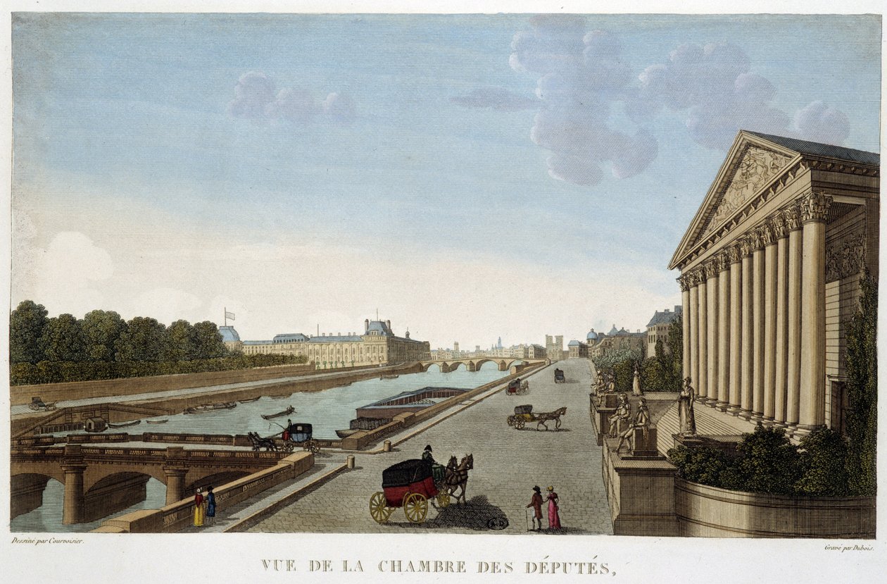 View of the Chamber of Deputies - Paris by Courvoisier by Pierre (after) Courvoisier