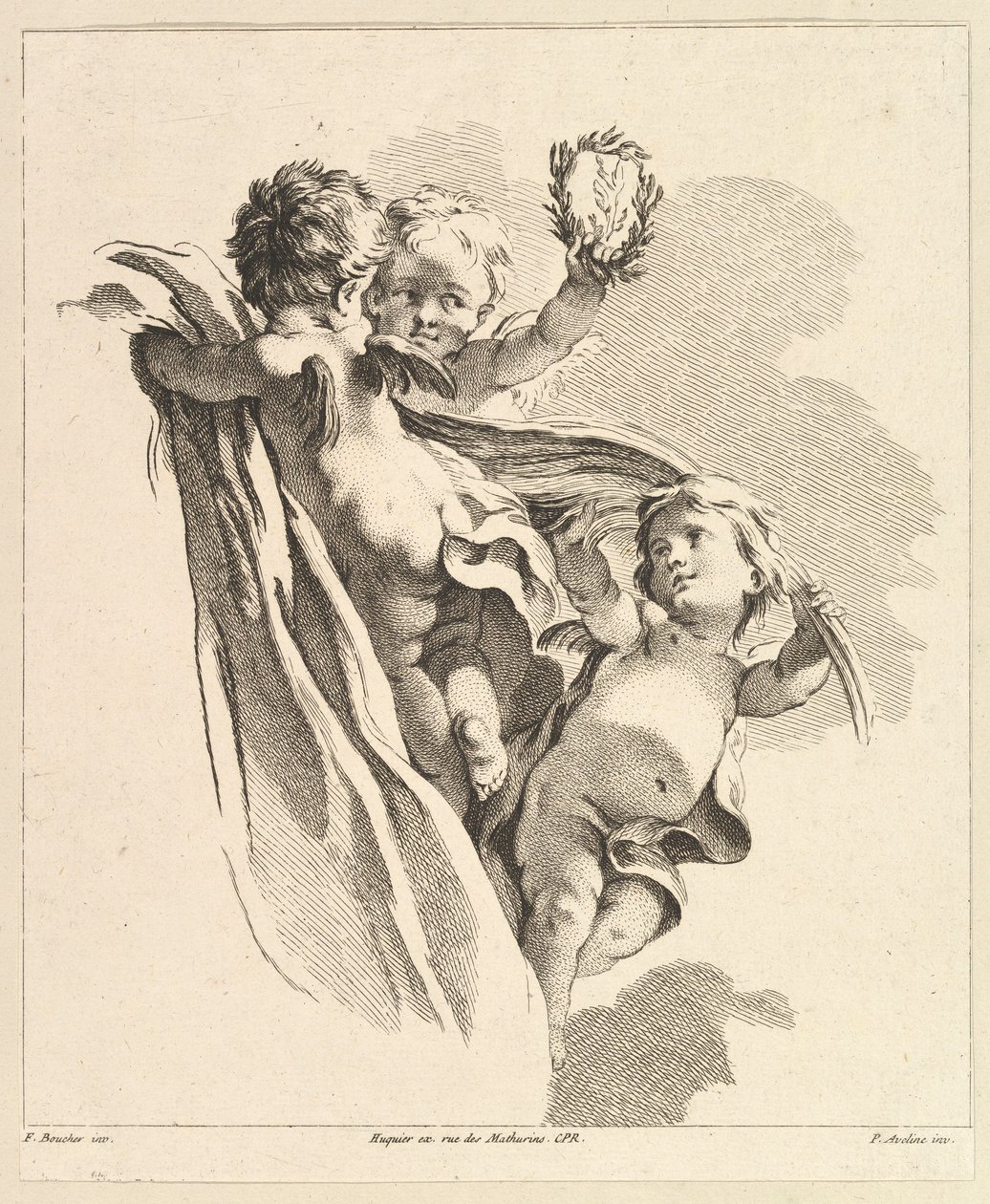 Three Cupids, from Fourth Book of Groups of Children by Pierre Alexandre Aveline