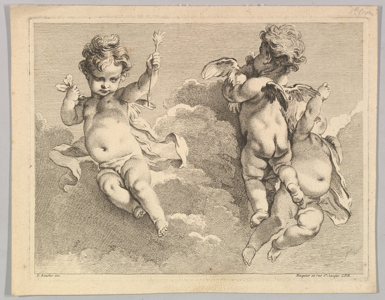 Three Loves, One of Which Holds an Arrow by Pierre Alexandre Aveline