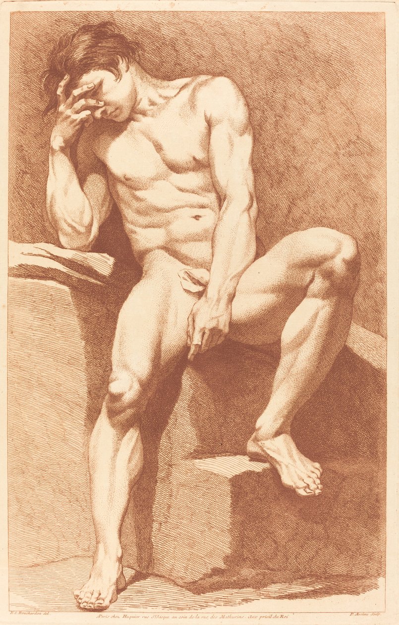 Academie by Pierre Alexandre Aveline after Edme Bouchardon