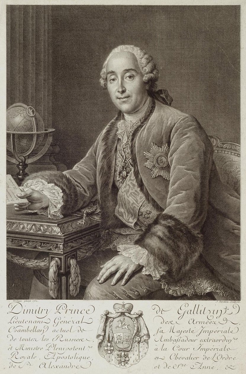 Portrait of Prince Dmitriy Mikhailovich Golitsyn by Pierre Alexandre Tardieu