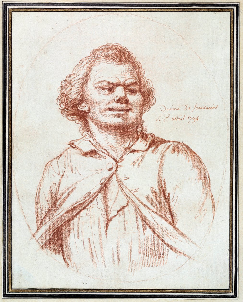 Portrait of Georges Jacques Danton leads to the torment (drawing attributed to Pierre Wille) by Pierre Alexandre Wille