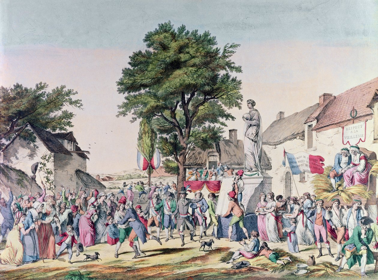 Village Festival in Honour of Old Age at the Time of the French Revolution, 1795 by Pierre Alexandre Wille