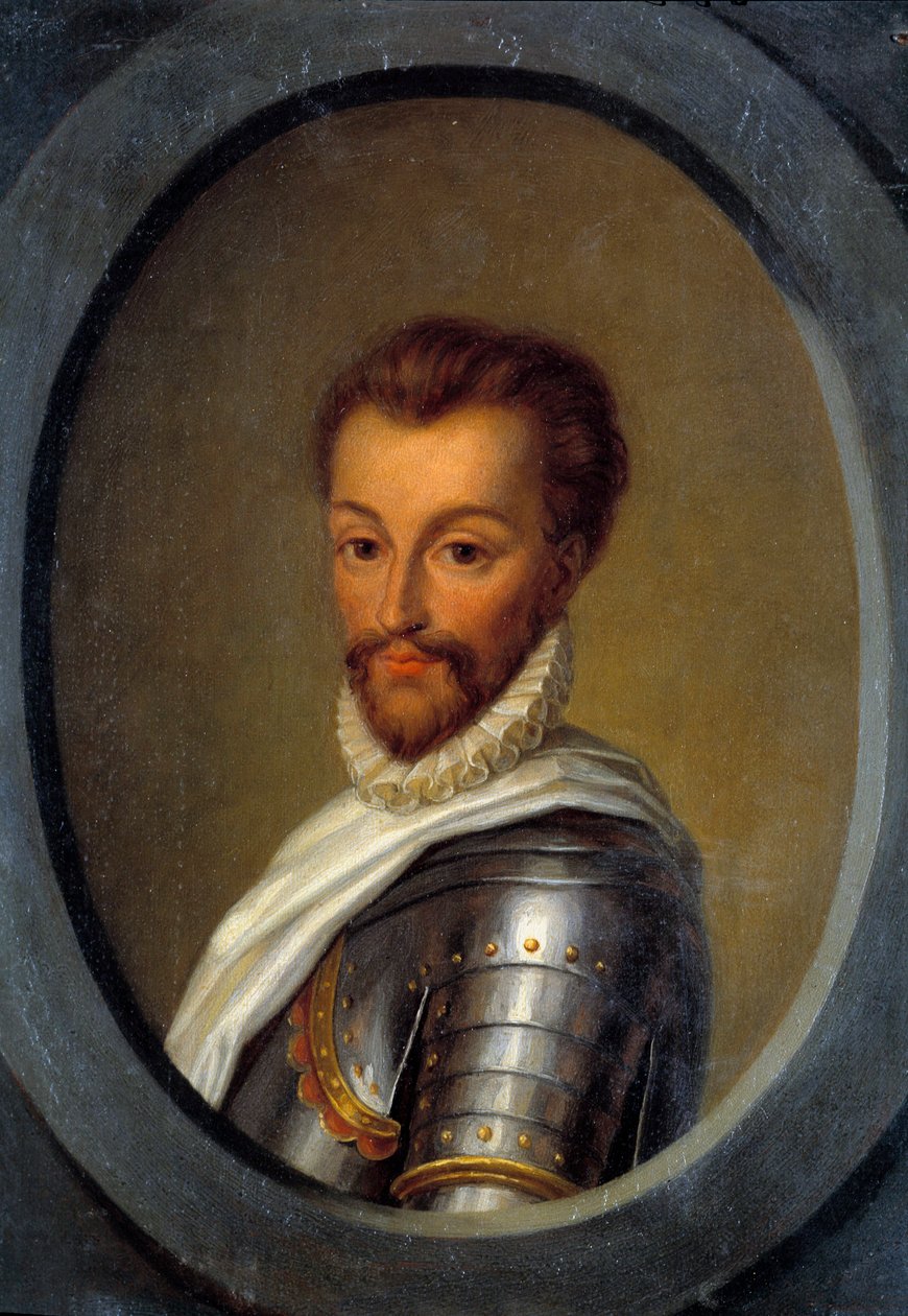Portrait of Henry I of Bourbon (1552-1588) Prince of Conde by Pierre Andre Cassel