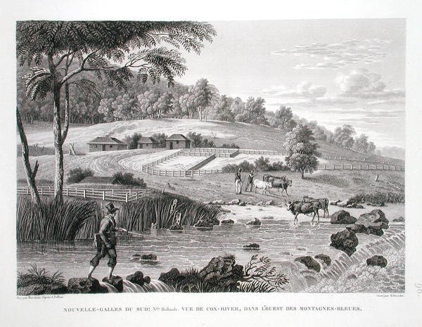 New South Wales, New Holland: View of the Cox River in the west of the Blue Mountains, from 