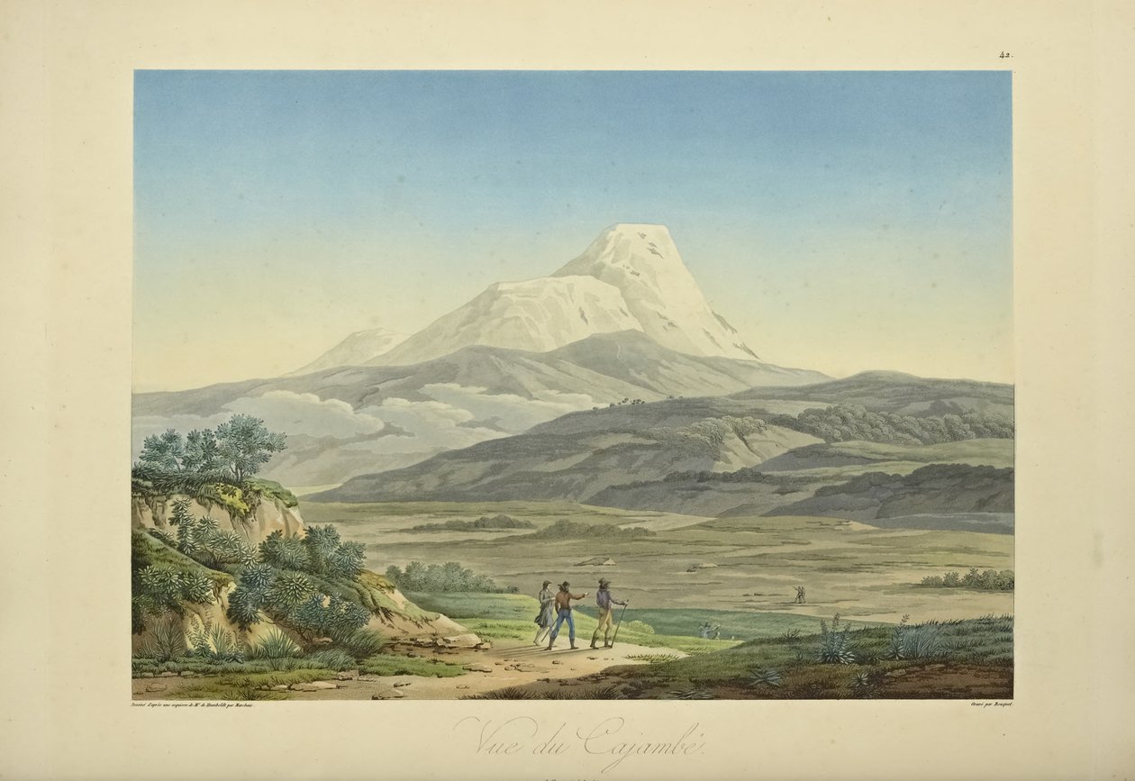 View of Cajambe, Engraved by Bouquet, Illustration from 