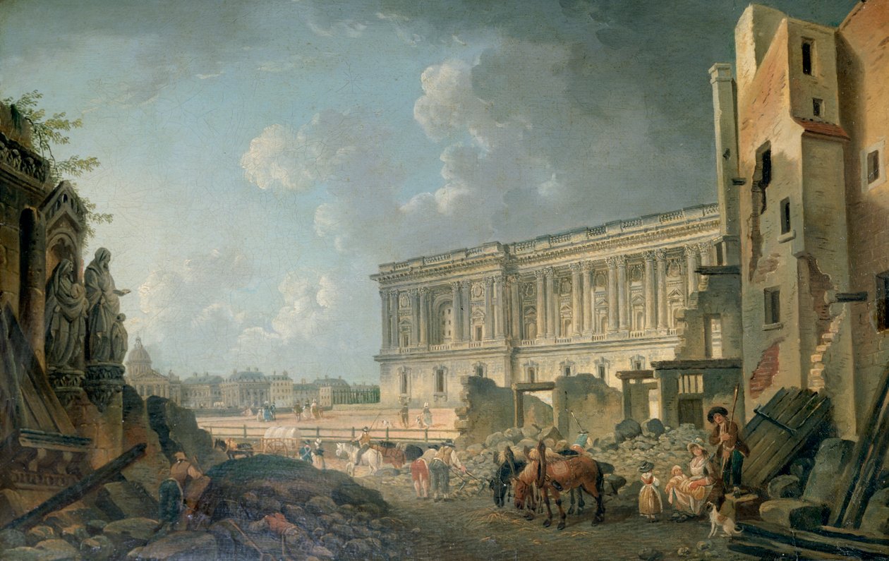 View of the Louvre, c1743-1807 by Pierre Antoine de Machy
