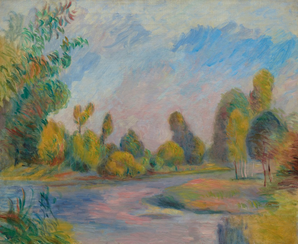 By the River, 1896 by Pierre Auguste Renoir