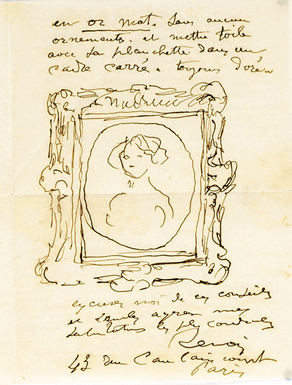 Autograph Letter Signed to Dr. Fritz Thurneyssen, Paris and Les Collettes, 24th June 1908 by Pierre Auguste Renoir