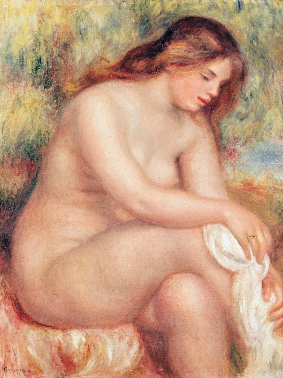 Bather Drying Herself, c.1910 by Pierre Auguste Renoir