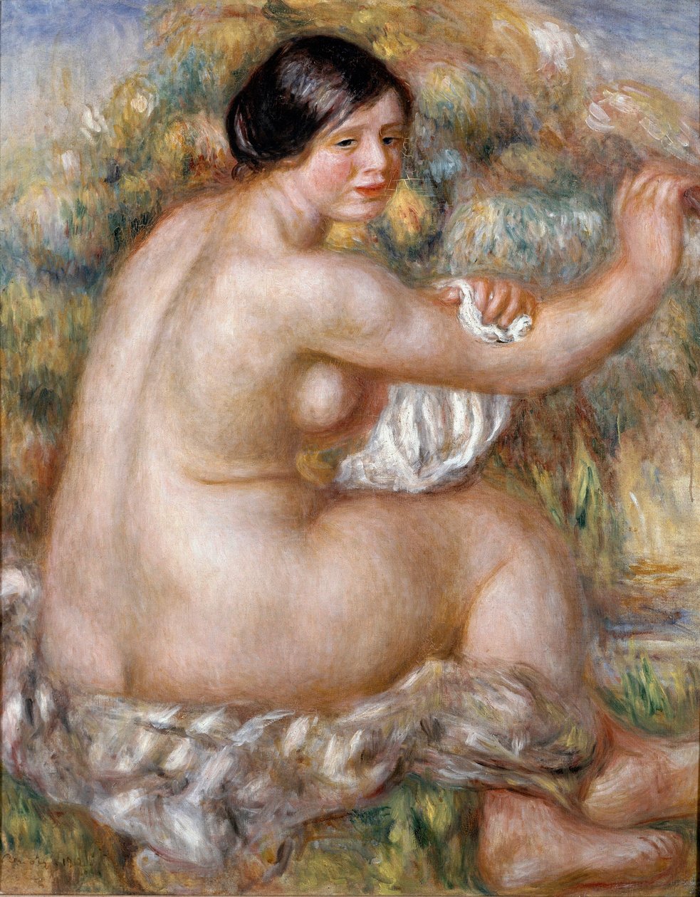 Big naked sitting by Pierre Auguste Renoir