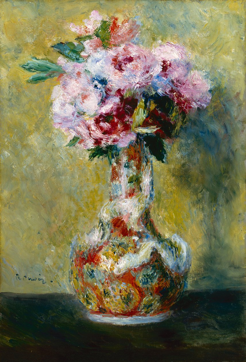 Bouquet of Flowers in a Japanese Vase by Pierre Auguste Renoir