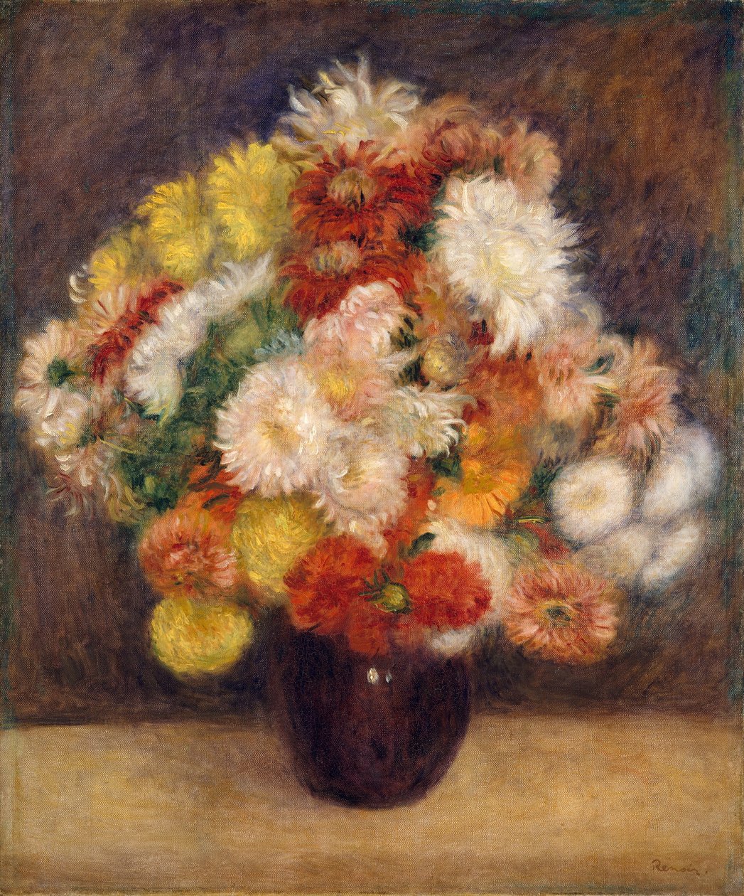 Bouquet of Chrysanthemums, 1881 by Pierre Auguste Renoir