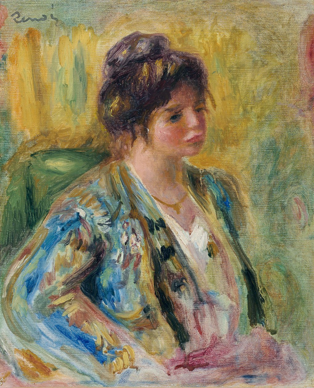 Bust of a Woman in Oriental Costume by Pierre-Auguste Renoir