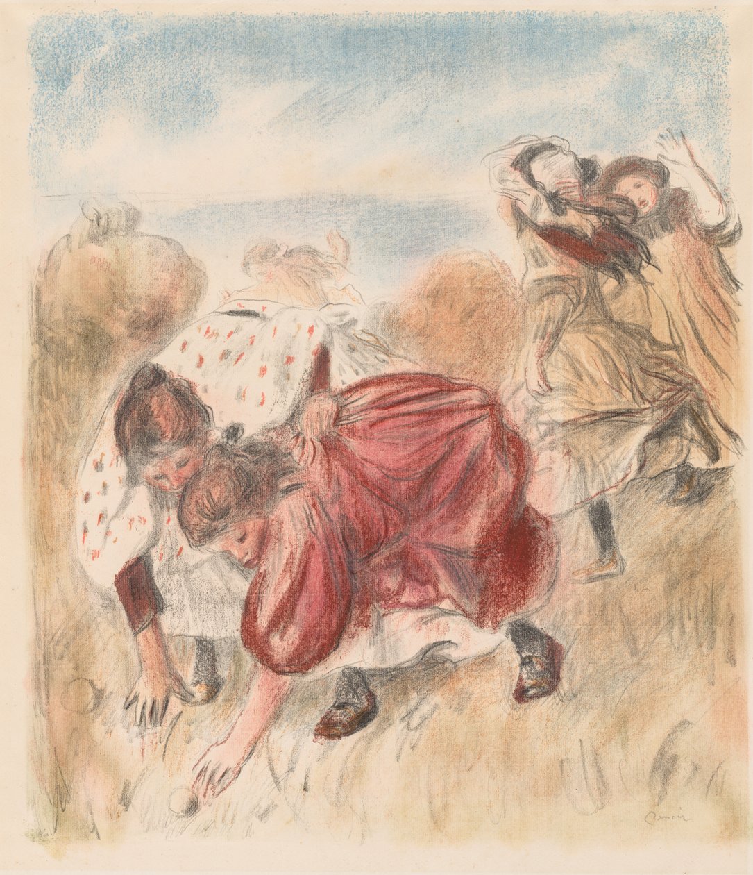 Children Playing Ball, 1900 by Pierre Auguste Renoir