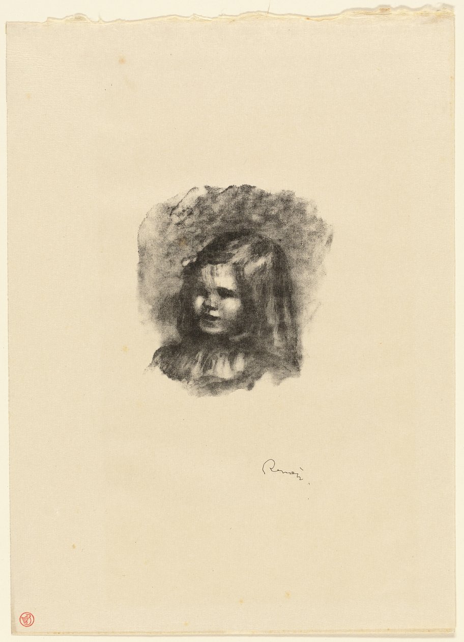 Claude Renoir, Turned to the Left by Pierre Auguste Renoir