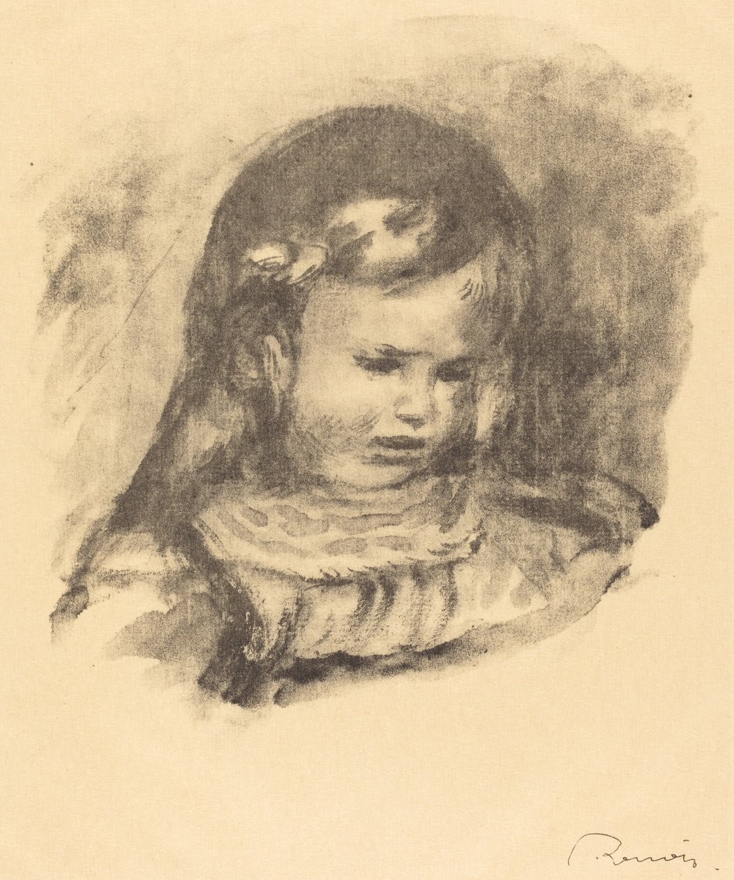 Claude Renoir, head lowered by Pierre Auguste Renoir