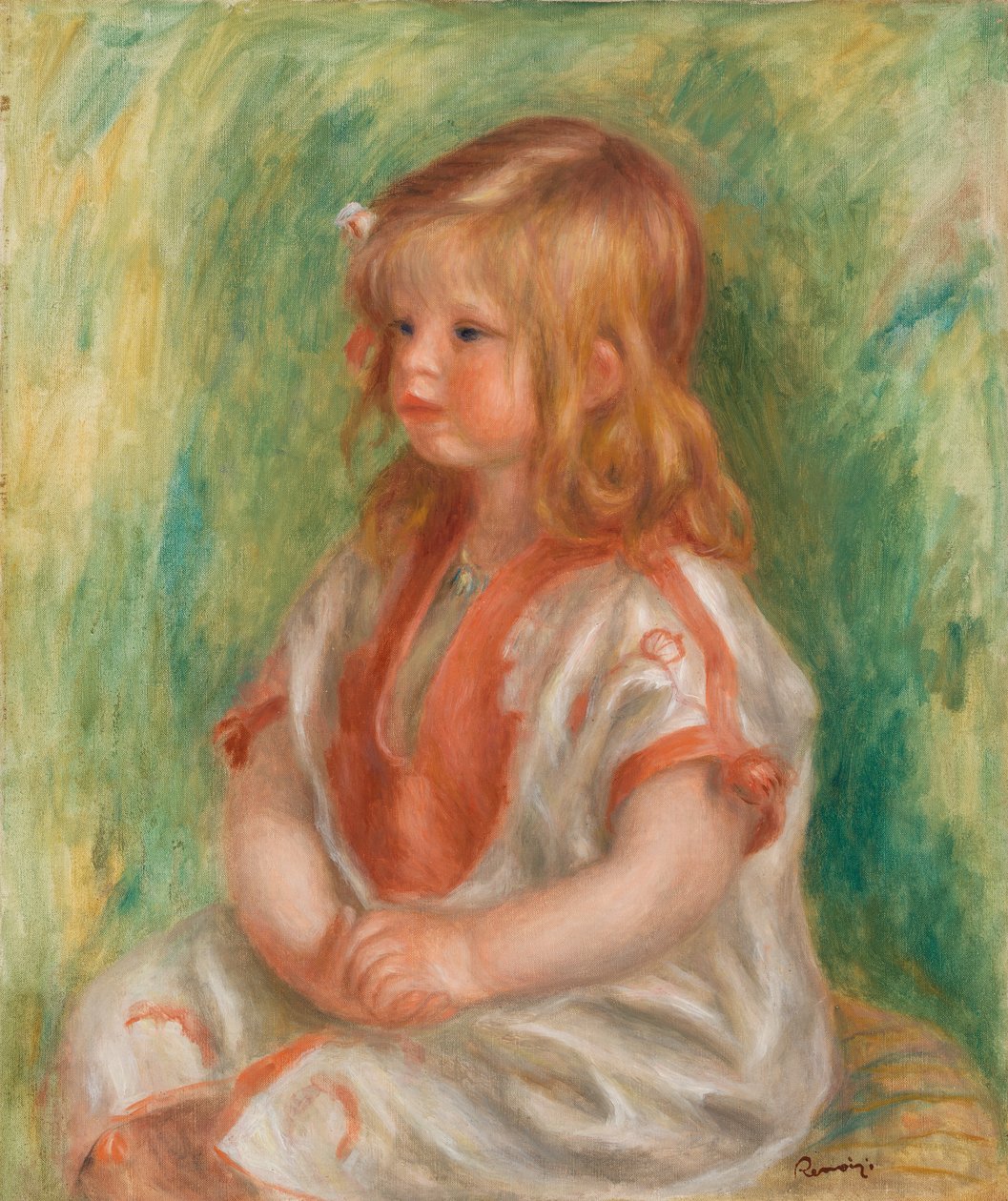 Claude in Arabic Shirt by Pierre Auguste Renoir