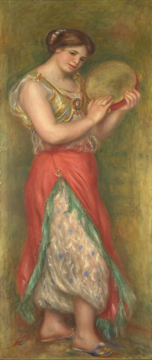 Dancing Girl with Tambourine by Pierre Auguste Renoir