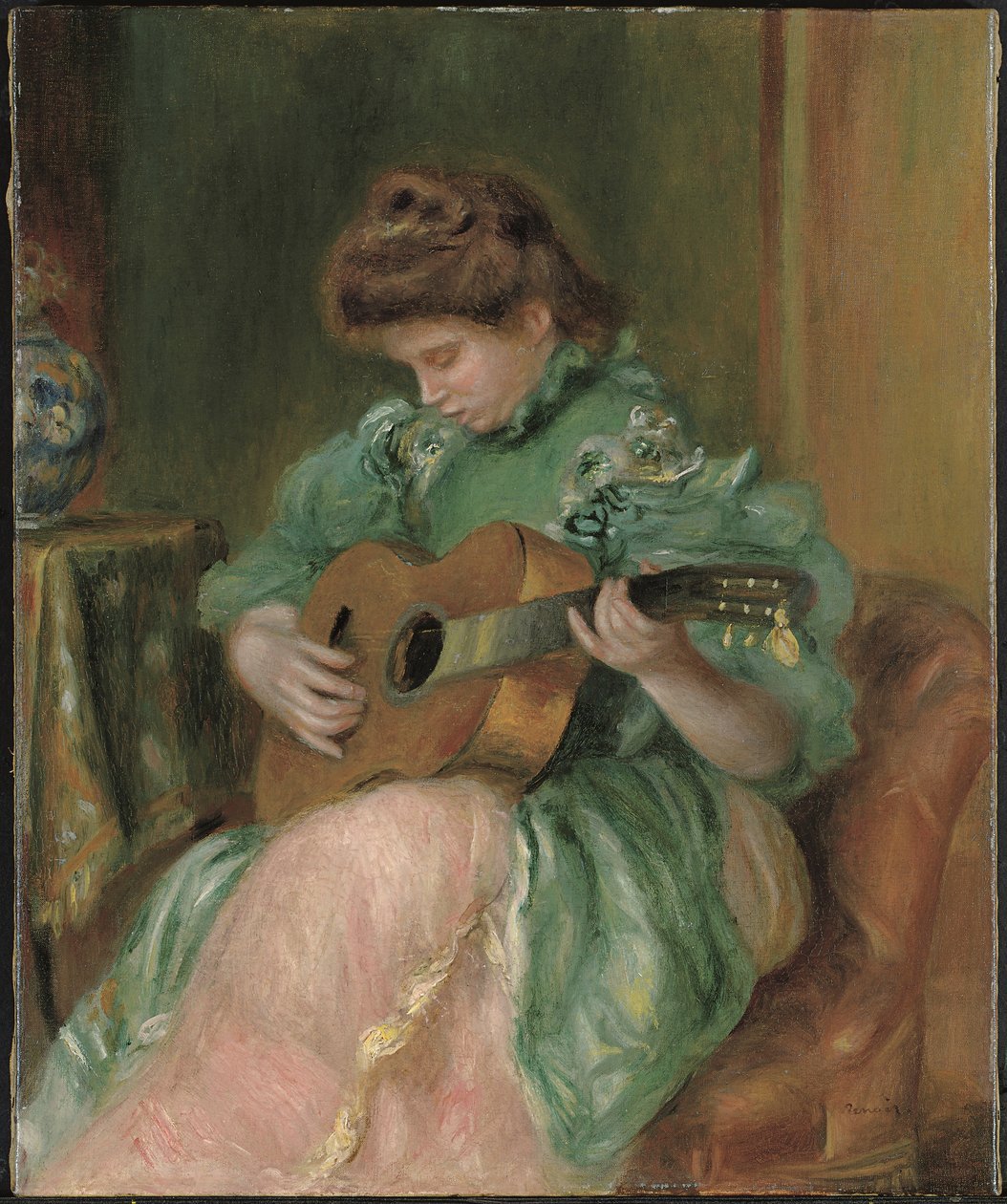 Woman with a Guitar (c. 1896-1897) by Pierre Auguste Renoir