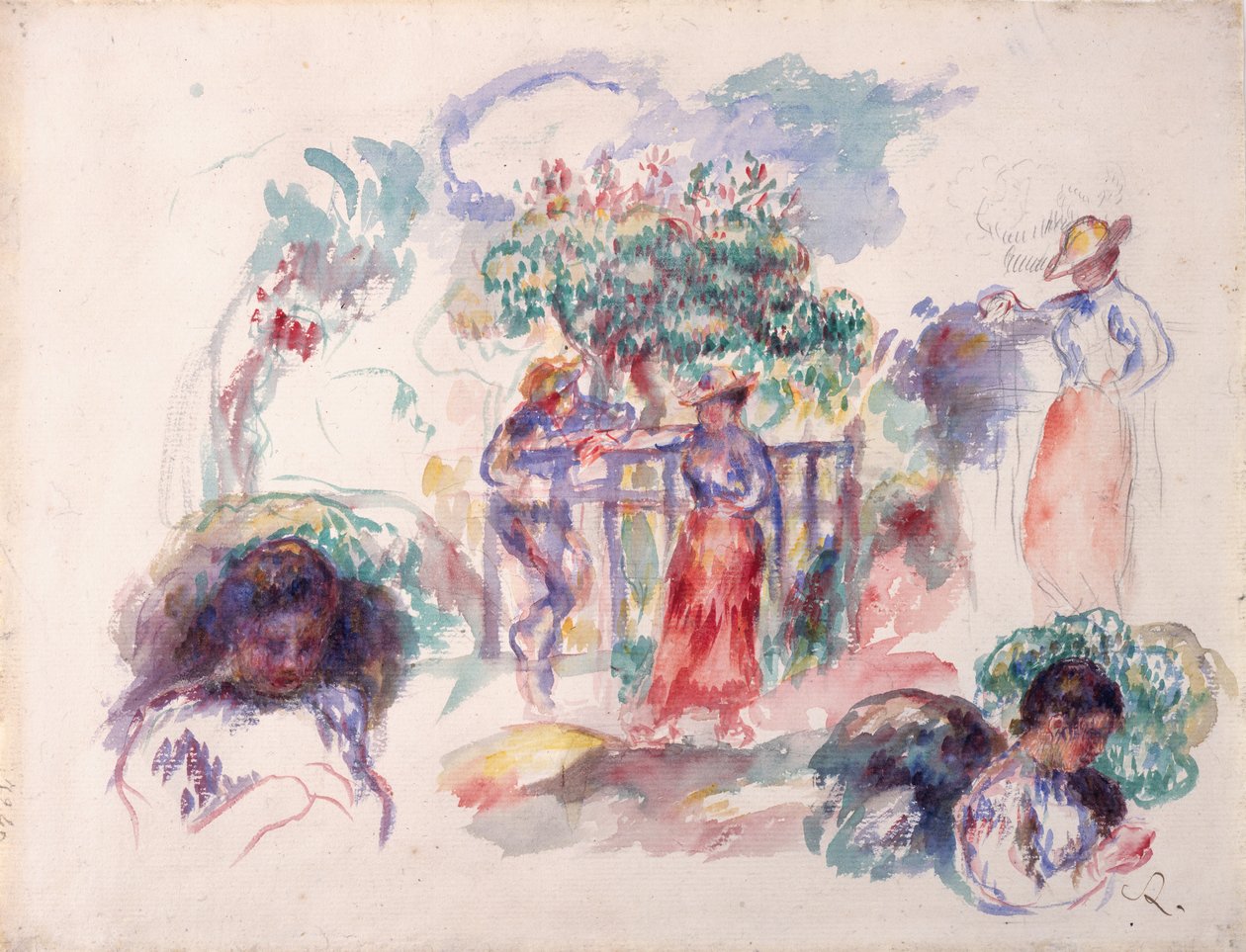 Figures Under a Tree, 1880-82 by Pierre Auguste Renoir