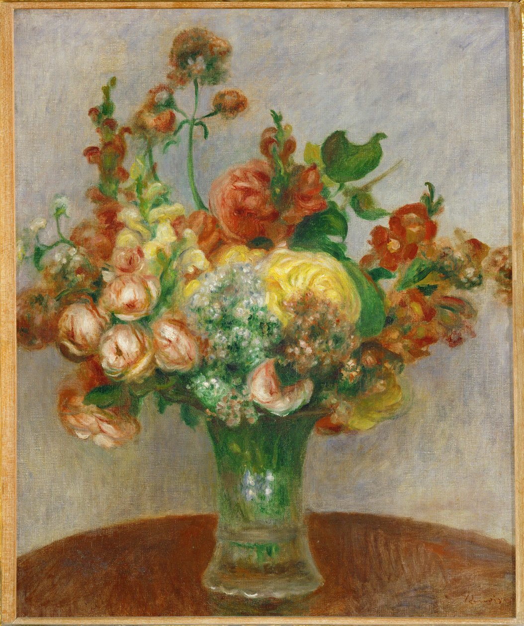 Flowers in a Vase by Pierre Auguste Renoir