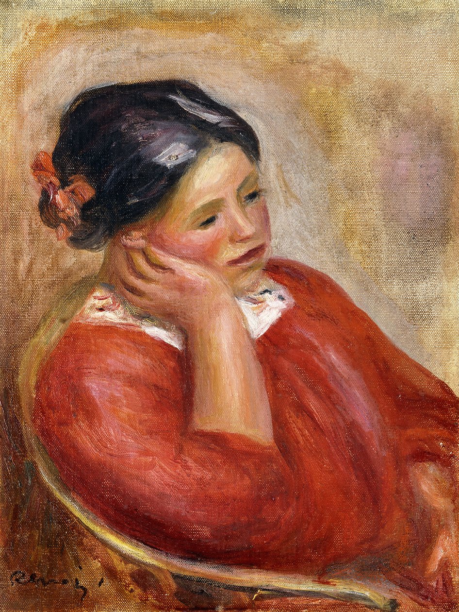 Gabrielle Leaning by Pierre Auguste Renoir