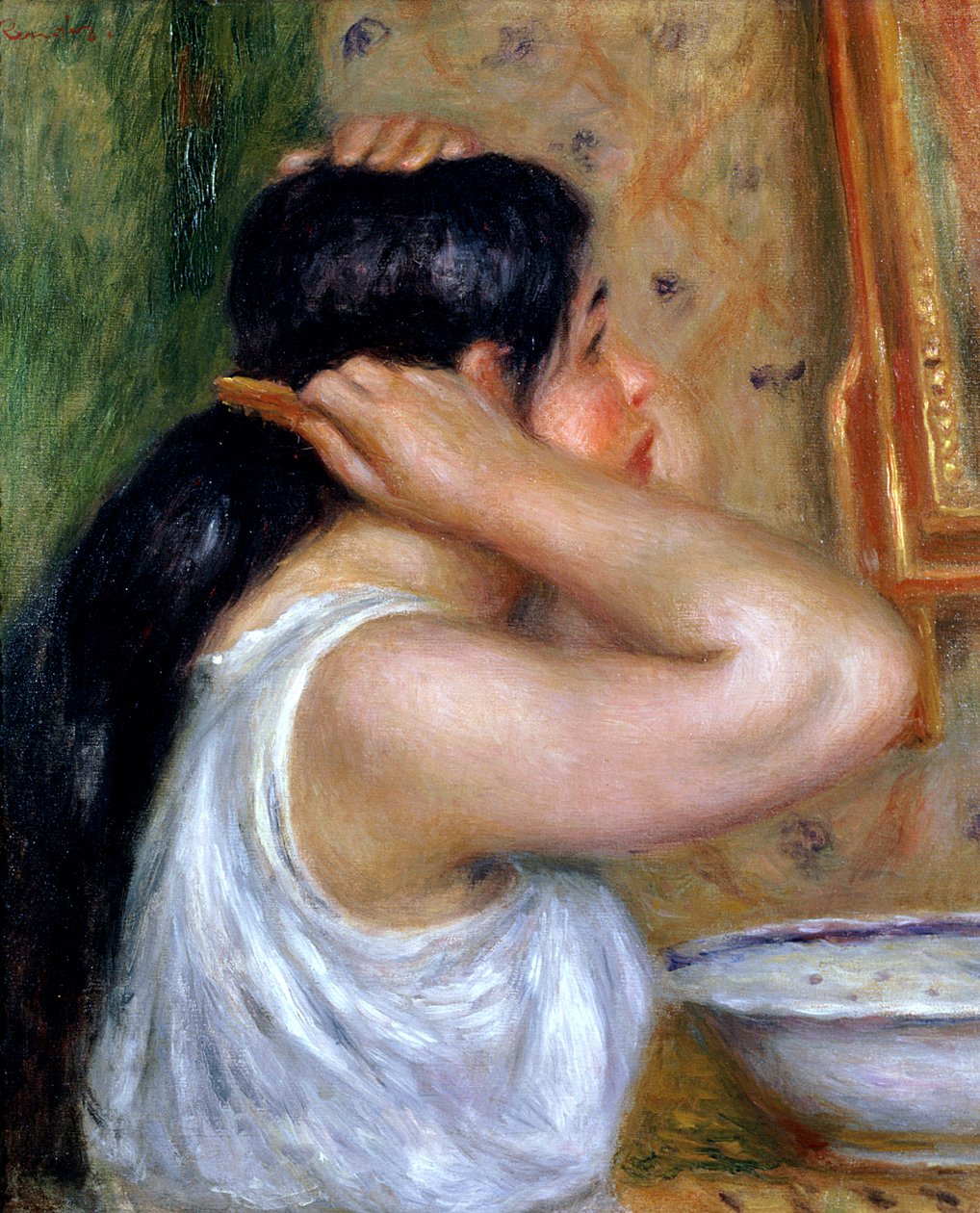 Girl Combing her Hair, 1907-8 by Pierre Auguste Renoir