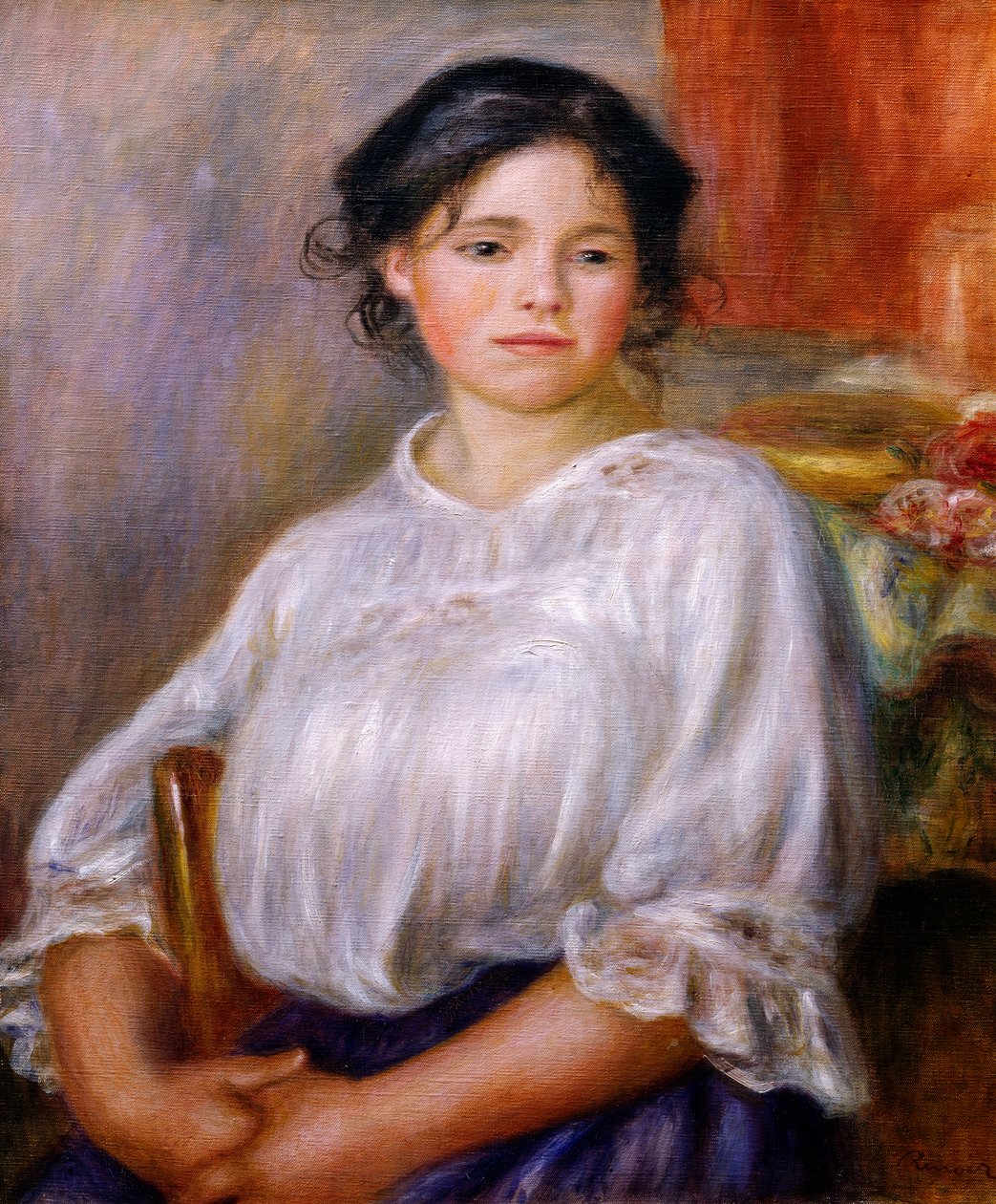 Girl Sitting by Pierre Auguste Renoir