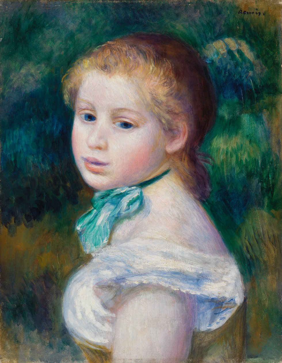 Head of Young Girl by Pierre Auguste Renoir