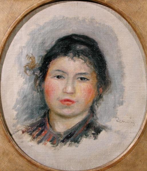 Head of a Young Woman by Pierre-Auguste Renoir