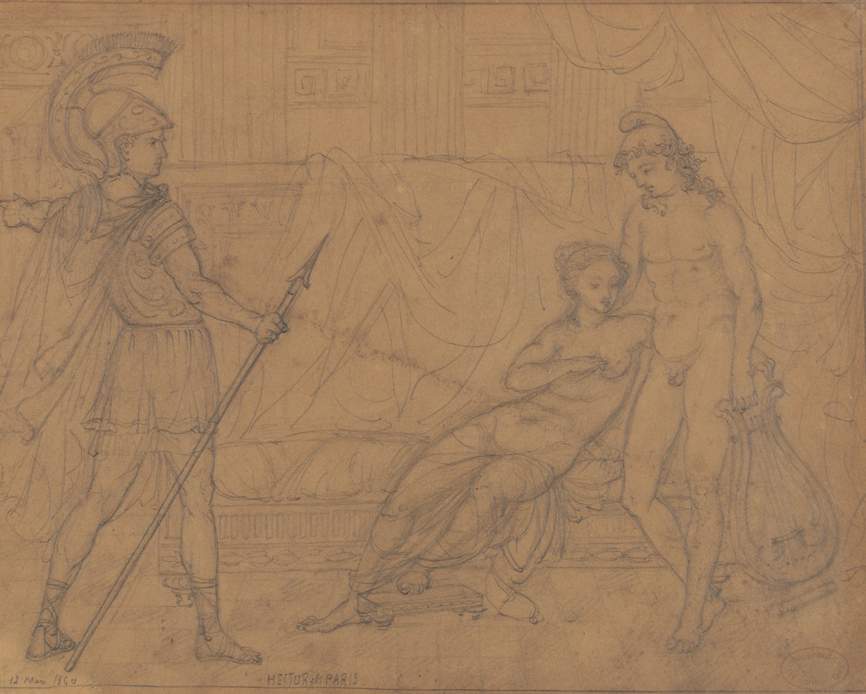 Hector and Paris by Pierre Auguste Renoir