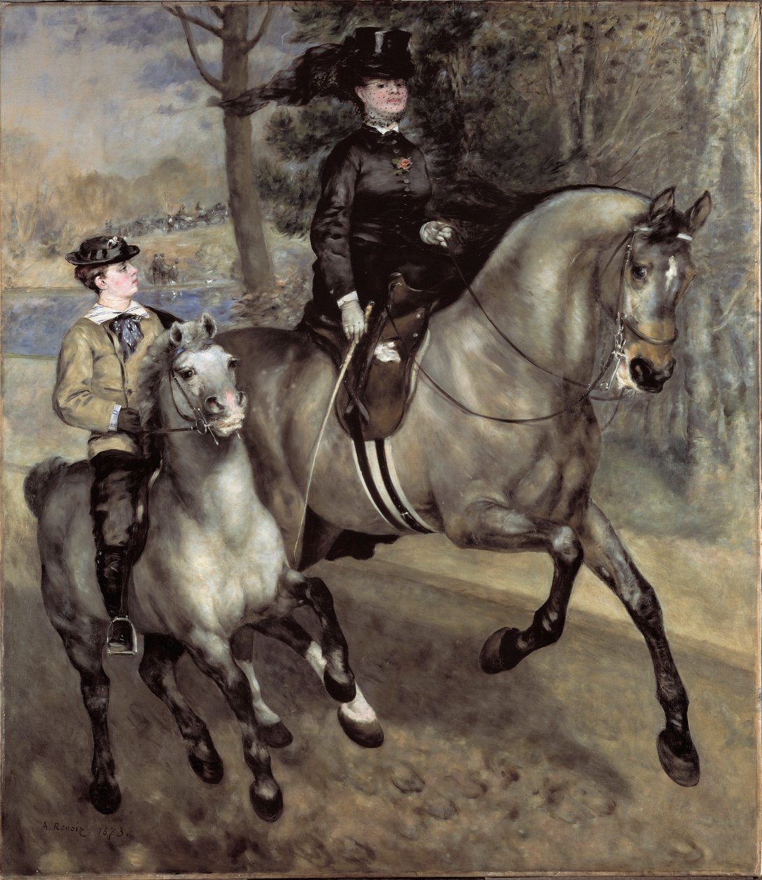 Horsemen at the Bois de Boulogne, Painting by Pierre-Auguste Renoir by Pierre Auguste Renoir
