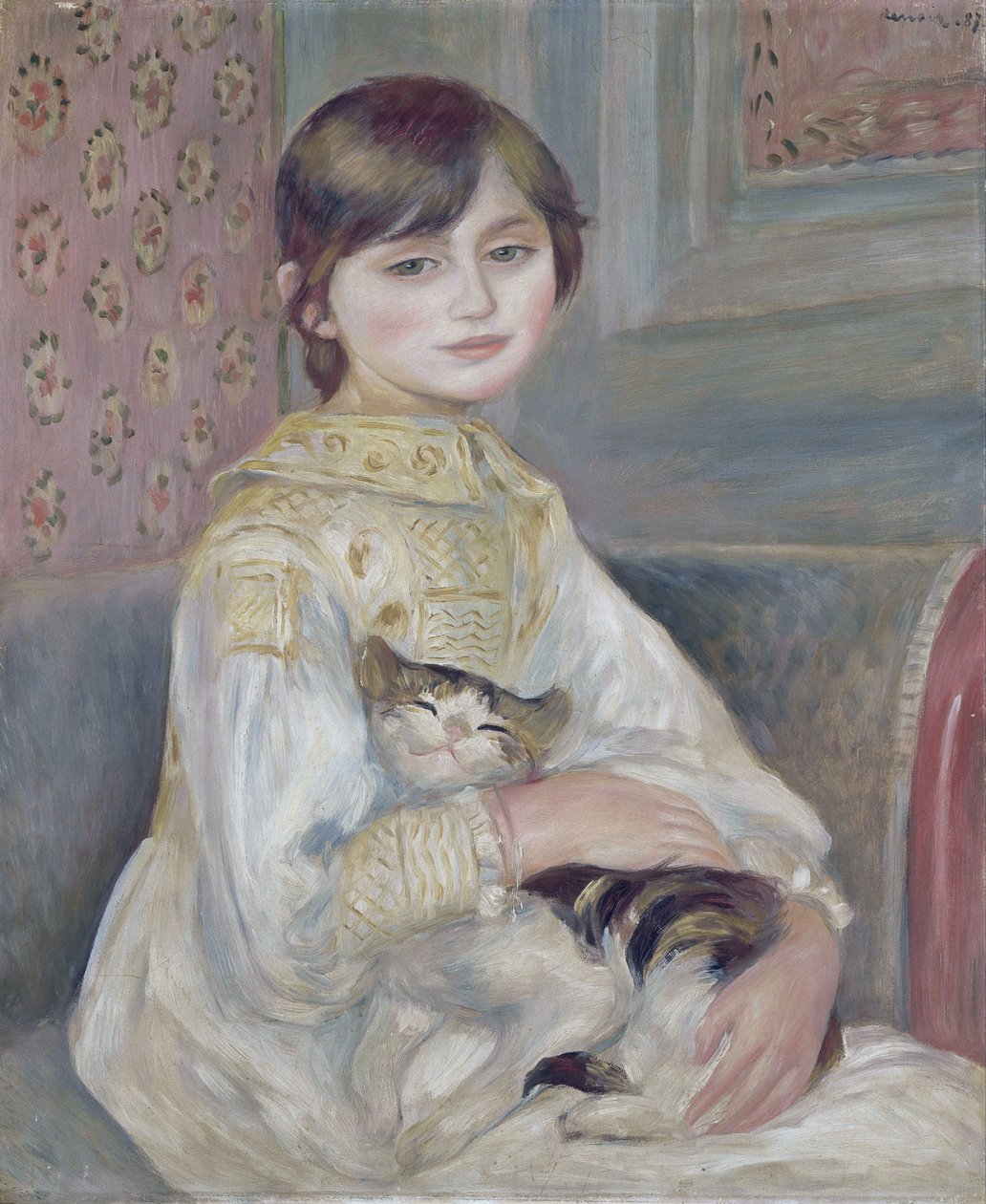 Julie Manet, also known as the Child with a Cat by Pierre Auguste Renoir