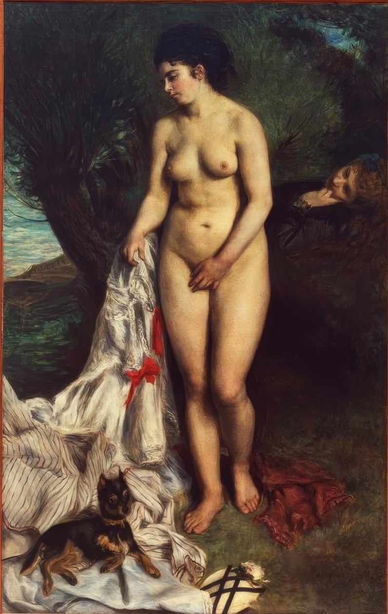 The Bather with the Griffon by Pierre-Auguste Renoir