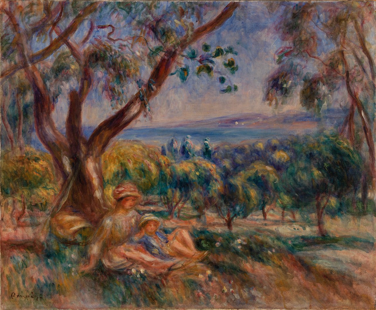 Landscape with Figures, near Cagnes by Pierre Auguste Renoir