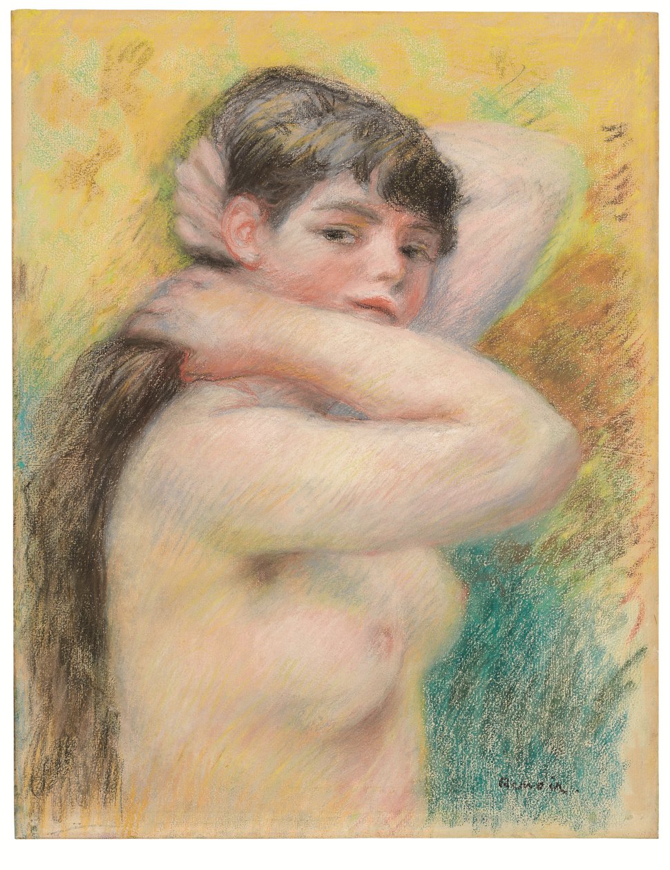 The Nude Torso (Young Girl at Her Toilet) by Pierre Auguste Renoir
