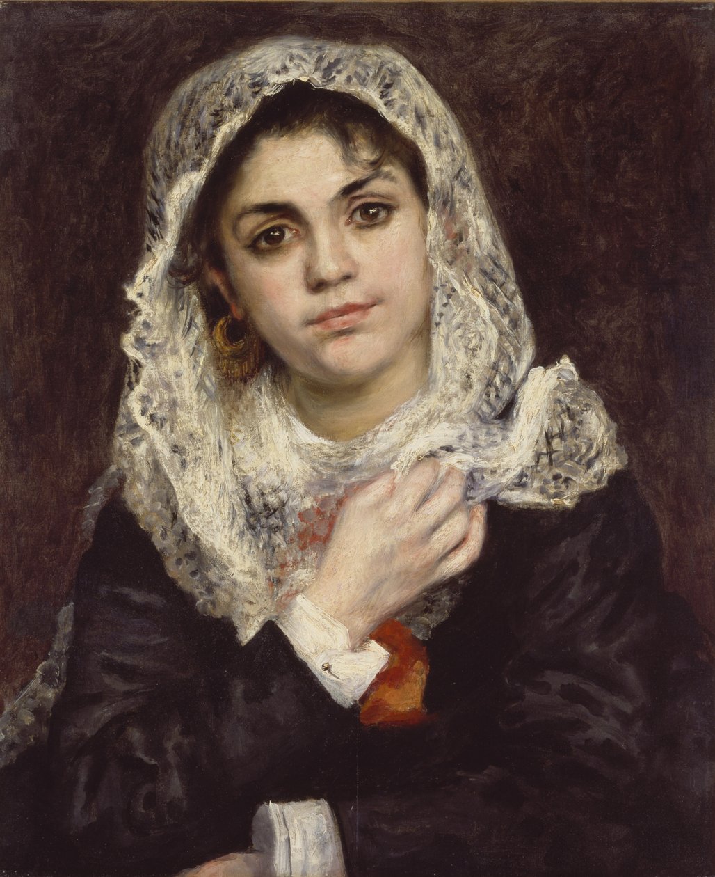 Lise in a White Shawl, c.1872 by Pierre Auguste Renoir