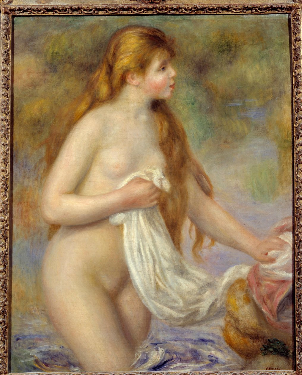 Long Hair Bather by Pierre Auguste Renoir