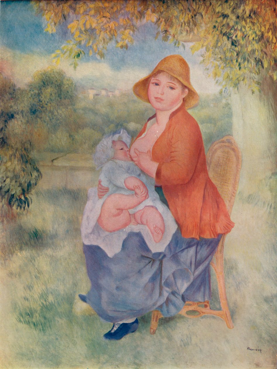 Madame Renoir nursing her child by Pierre Auguste Renoir