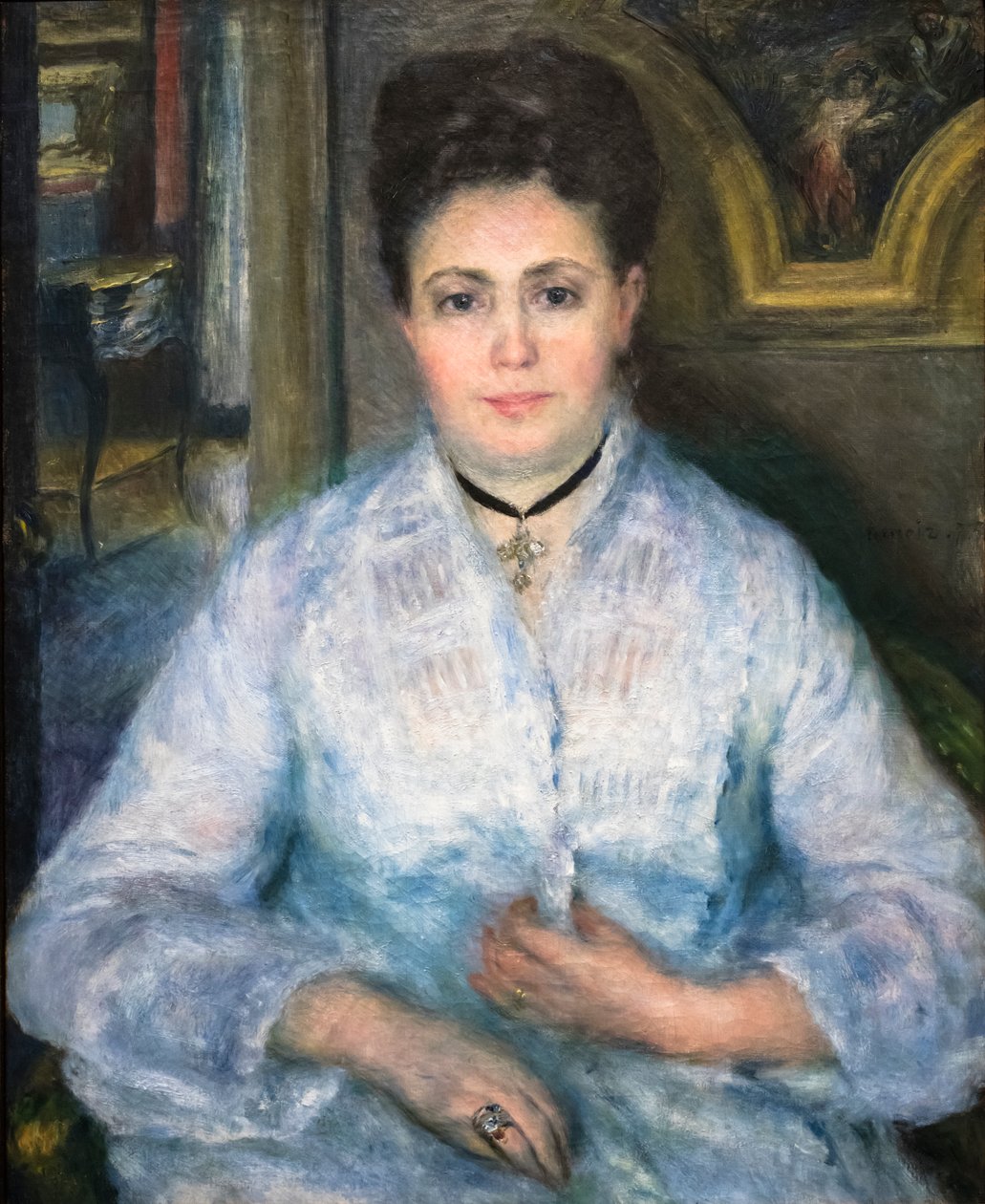 Madame Victor Choquet in White by Pierre Auguste Renoir