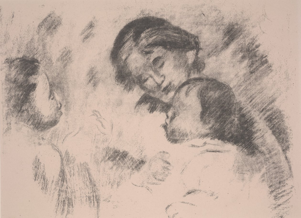 Maternity: Gabrielle, Jean, and a Girl by Pierre Auguste Renoir
