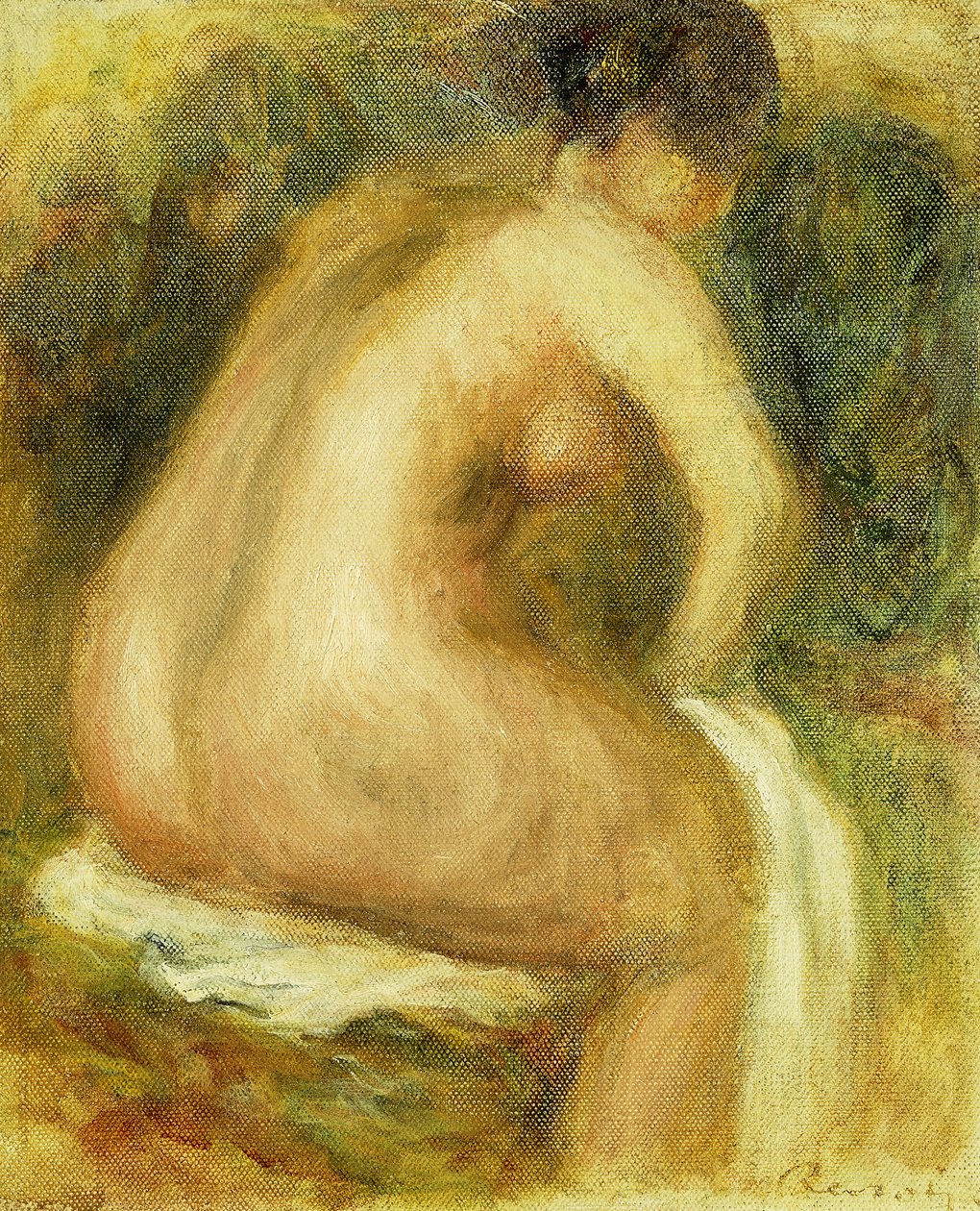 Nude Woman Bathing by Pierre Auguste Renoir