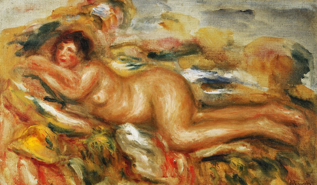 Nude Woman on the Grass by Pierre Auguste Renoir