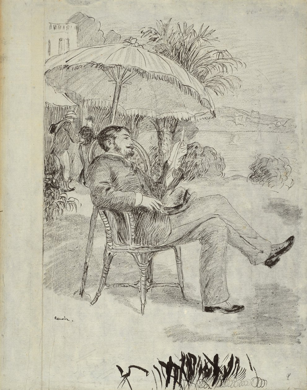 On the Terrace of a Hotel in Bordighera: The Painter Jean Martin Reviews his Bill by Pierre Auguste Renoir