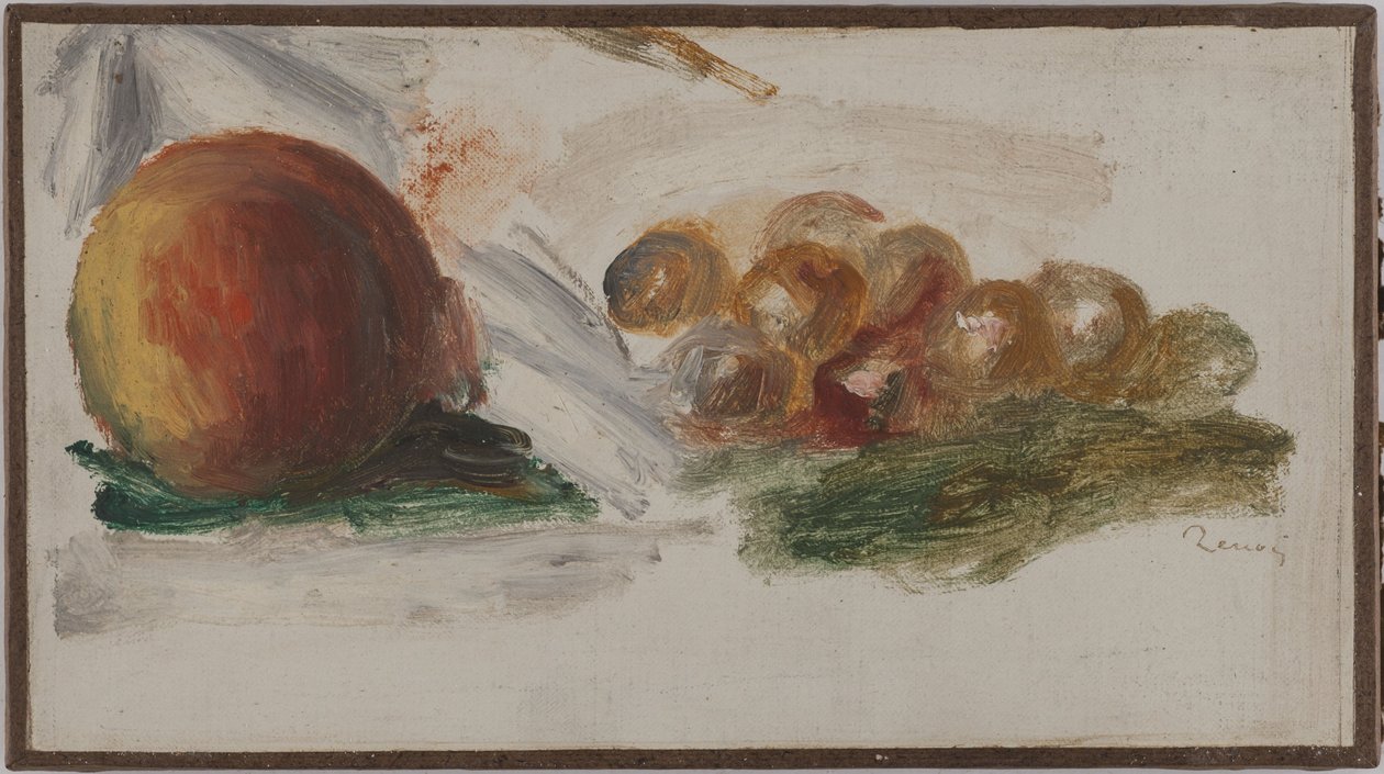 Peaches and grapes, ca. 1914 by Pierre Auguste Renoir